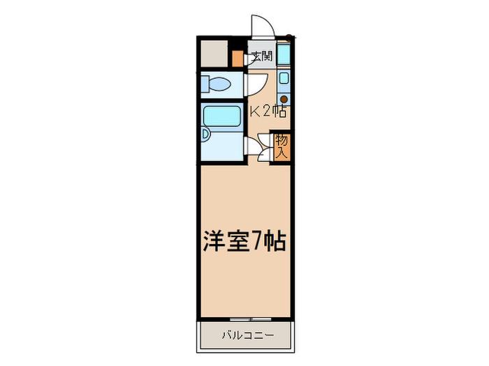 ネオハイツ望が丘(1K/3階)の間取り写真