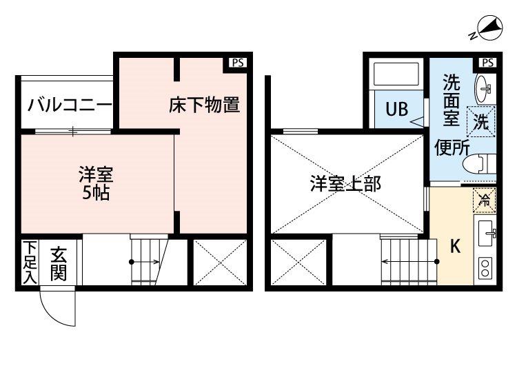 GRANDE MARE 枇杷島 (ワンルーム/1階)の間取り写真