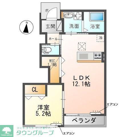 ポモドーロPOMODORO(1LDK/1階)の間取り写真