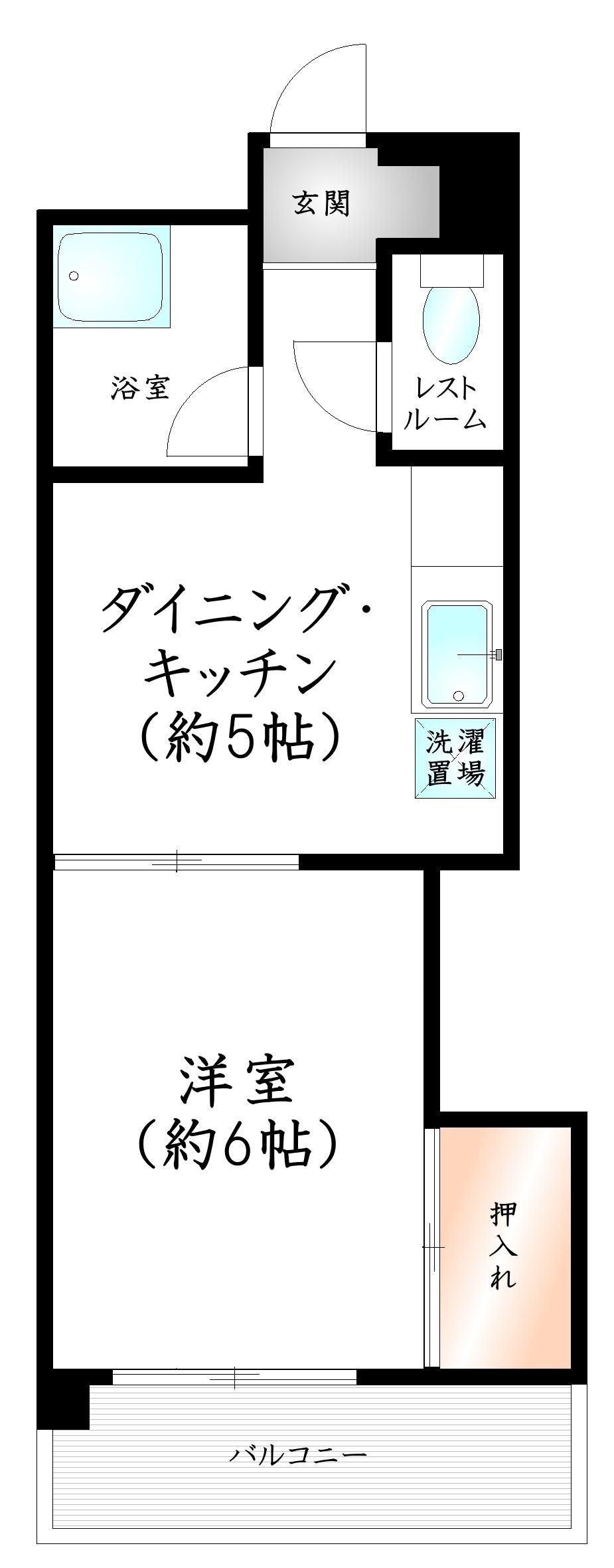 パストラル宇美(1DK/3階)の間取り写真
