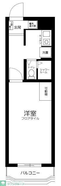 エスカイア池袋(1K/2階)の間取り写真