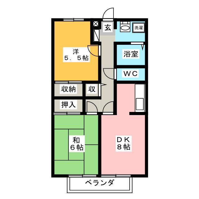 イル・チェルキオ(2DK/1階)の間取り写真