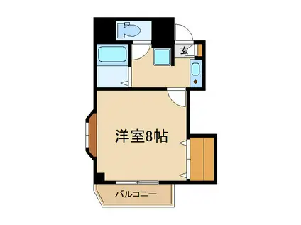 大海ビル(1K/3階)の間取り写真