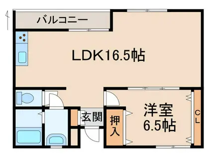 第二宮田マンション(1LDK/3階)の間取り写真