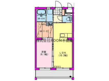 M10みまた(1LDK/1階)の間取り写真