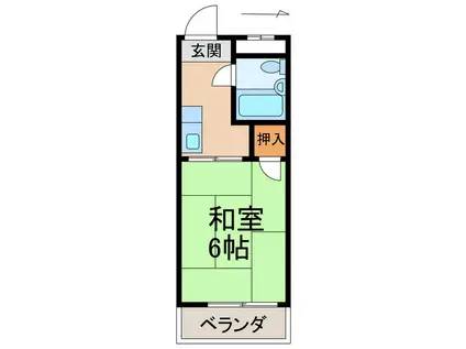 グランセオ黒田II(1K/3階)の間取り写真
