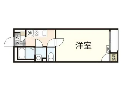 レオネクスト尾長の里II(1K/1階)の間取り写真