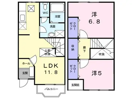 ファイン ヴォーネン(2LDK/1階)の間取り写真