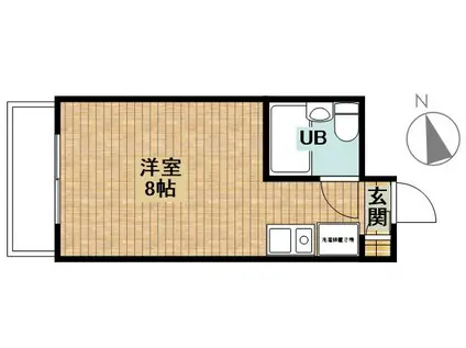 モナークマンション溝の口第2(1K/4階)の間取り写真