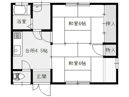 コーポ富士 2号棟(2K/2階)の間取り写真