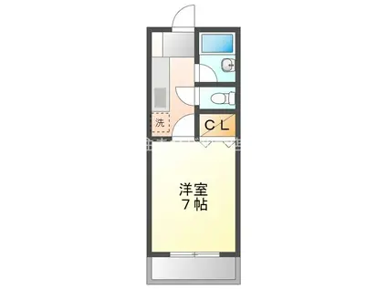 ユ―ハウス(1K/1階)の間取り写真