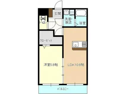 アクアルクス (1LDK/3階)の間取り写真