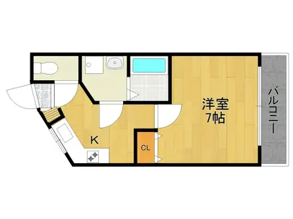 サンエイ第一ビル(1K/4階)の間取り写真