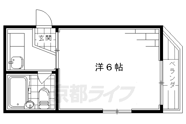 サンライズ藤森(ワンルーム/3階)の間取り写真