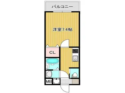 メゾン上小阪(1K/3階)の間取り写真