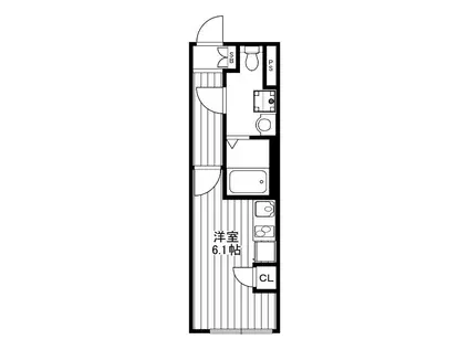 アルファ早宮(ワンルーム/3階)の間取り写真