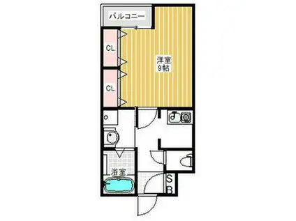 MSSTYLE東倉治I(1K/2階)の間取り写真