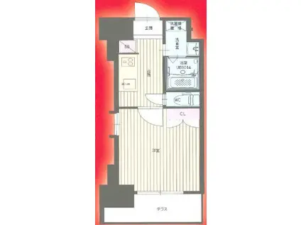 NO.122 ORIENTBLD(1K/12階)の間取り写真