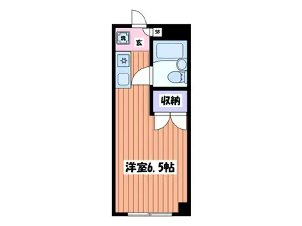 アドバンス国立(1K/2階)の間取り写真