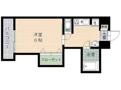 みやびコーポ(1K/7階)の間取り写真