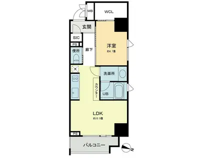 ベルファース本郷弓町(1LDK/5階)の間取り写真