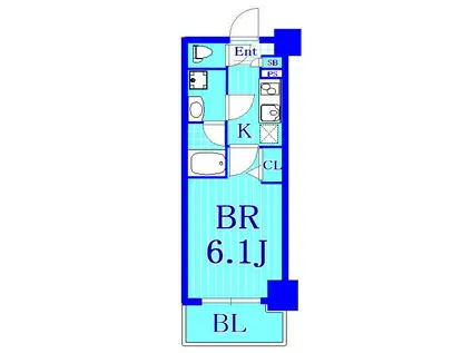ガーラ横濱関内グランドステージ(1K/3階)の間取り写真