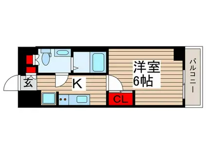 GENOVIA南行徳SKYGARDEN(1K/5階)の間取り写真