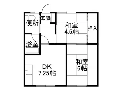 マインハイツ913(2DK/1階)の間取り写真