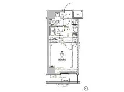 RELUXIA CITY東向島(1K/2階)の間取り写真