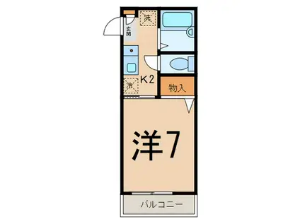 ムモリヨ(1K/3階)の間取り写真