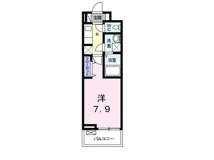 エルヴィータI(1K/2階)の間取り写真