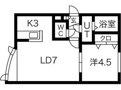 イースト BLUE(1LDK/2階)の間取り写真