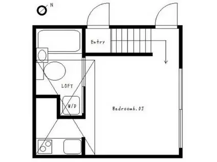 ブリーズ早稲田(ワンルーム/1階)の間取り写真