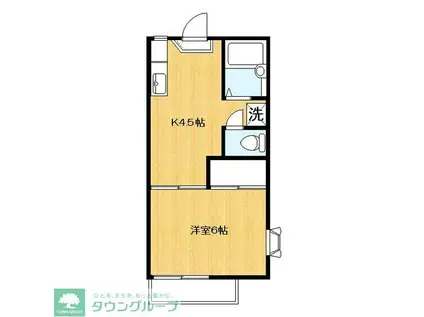 ビラ・ビアンカA(1K/1階)の間取り写真