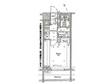 メイクスデザイン南青山(1K/7階)の間取り写真
