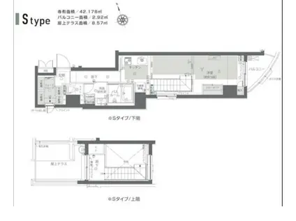 ズーム新宿夏目坂(1K/10階)の間取り写真