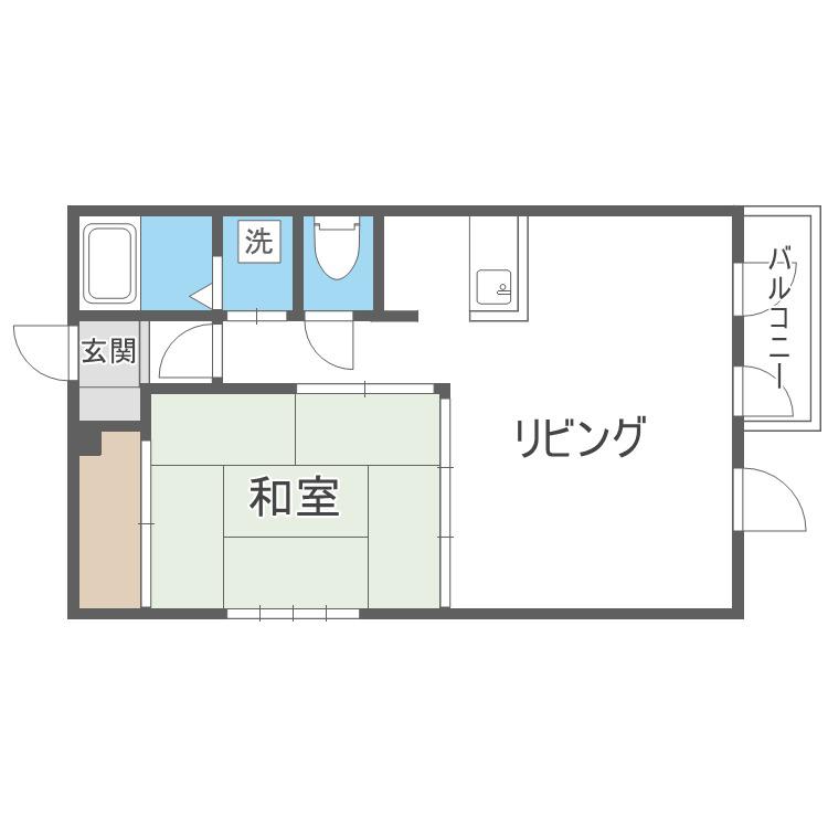 ルミエールFIII(1LDK/2階)の間取り写真