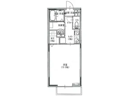 SRLレジデンス港町(1K/2階)の間取り写真