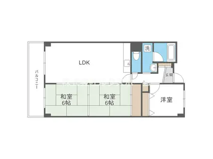 レマンソ・デ・カスガ(3LDK/3階)の間取り写真