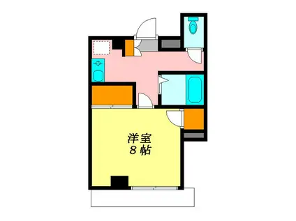 シャトレーナルシマ(1K/2階)の間取り写真