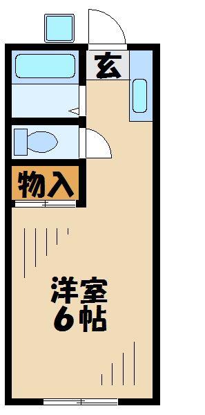 チトセハイム(ワンルーム/2階)の間取り写真