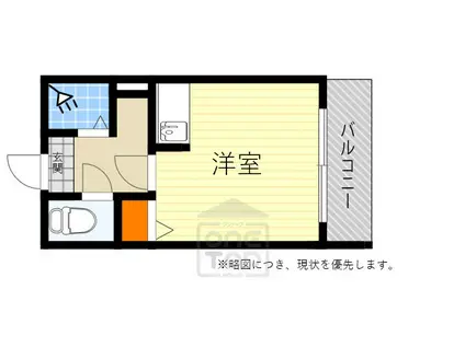 GROOVE待兼山(ワンルーム/2階)の間取り写真