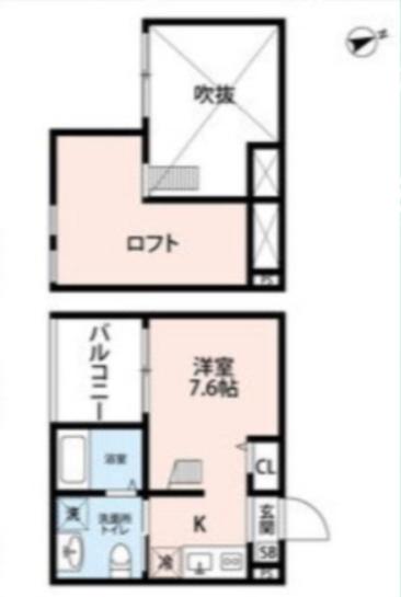 HAUS RUHE 高畑(ワンルーム/1階)の間取り写真