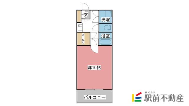 サテラ佐賀駅前(1K/10階)の間取り写真