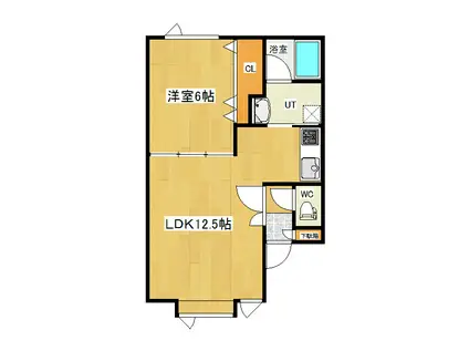 アルファステージ432(1LDK/2階)の間取り写真