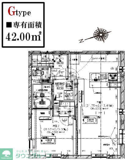 レピュア目黒本町レジデンス(1LDK/3階)の間取り写真