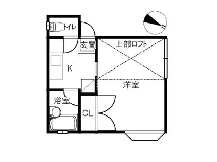 ベナレス葉山(1K/1階)の間取り写真