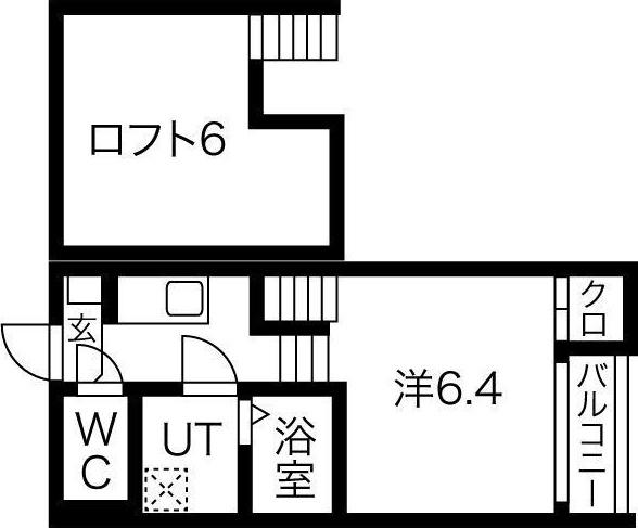 メゾンラフィネ(1K/2階)の間取り写真
