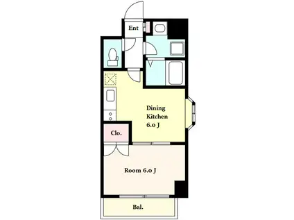 TERRACE NO SIDE(1DK/3階)の間取り写真