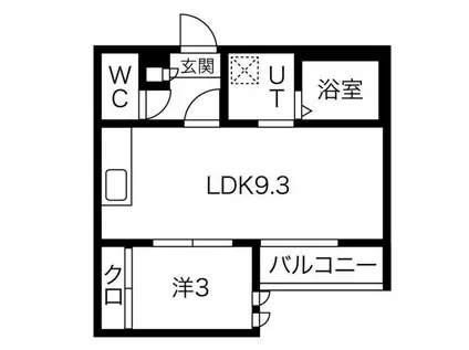 GRANDTIC MY枇杷島(1LDK/1階)の間取り写真